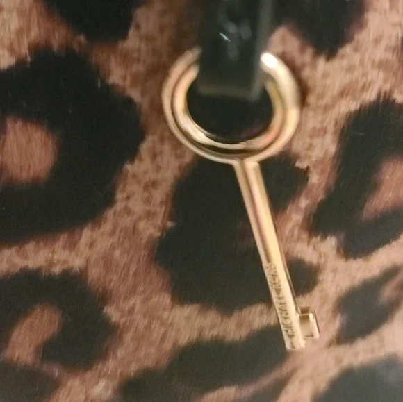 Michael Kors Black Leather Leopard Haircalf Satchel with Long Crossbody Strap - Picture 4 of 16